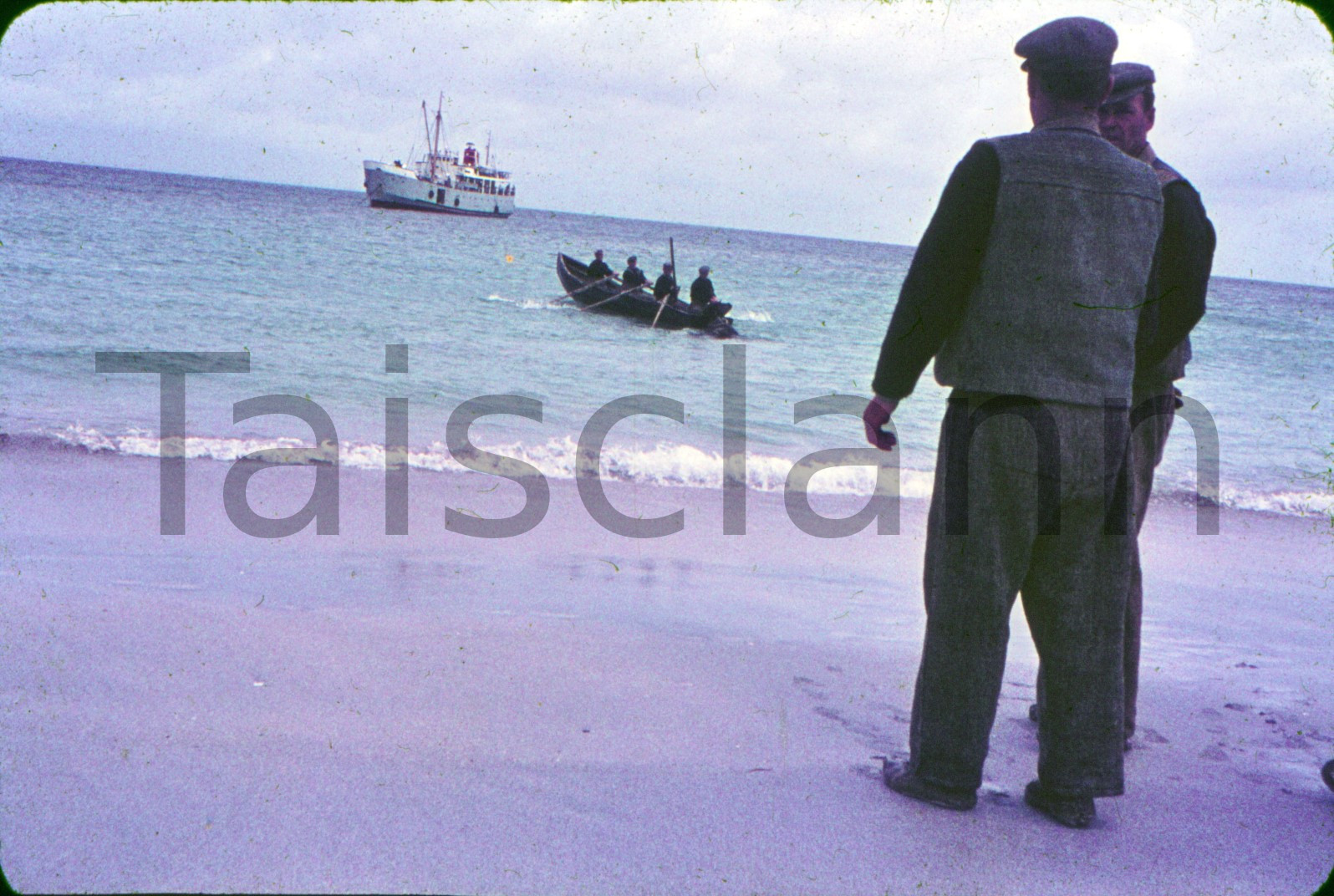 Steamship off Aran Island.