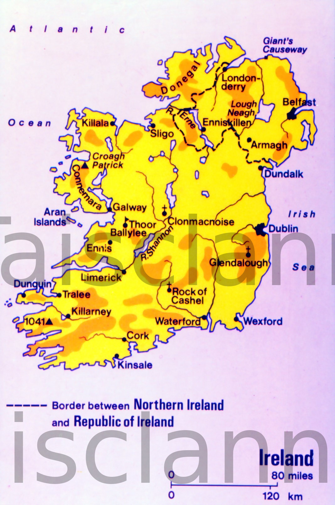 Map of Ireland.