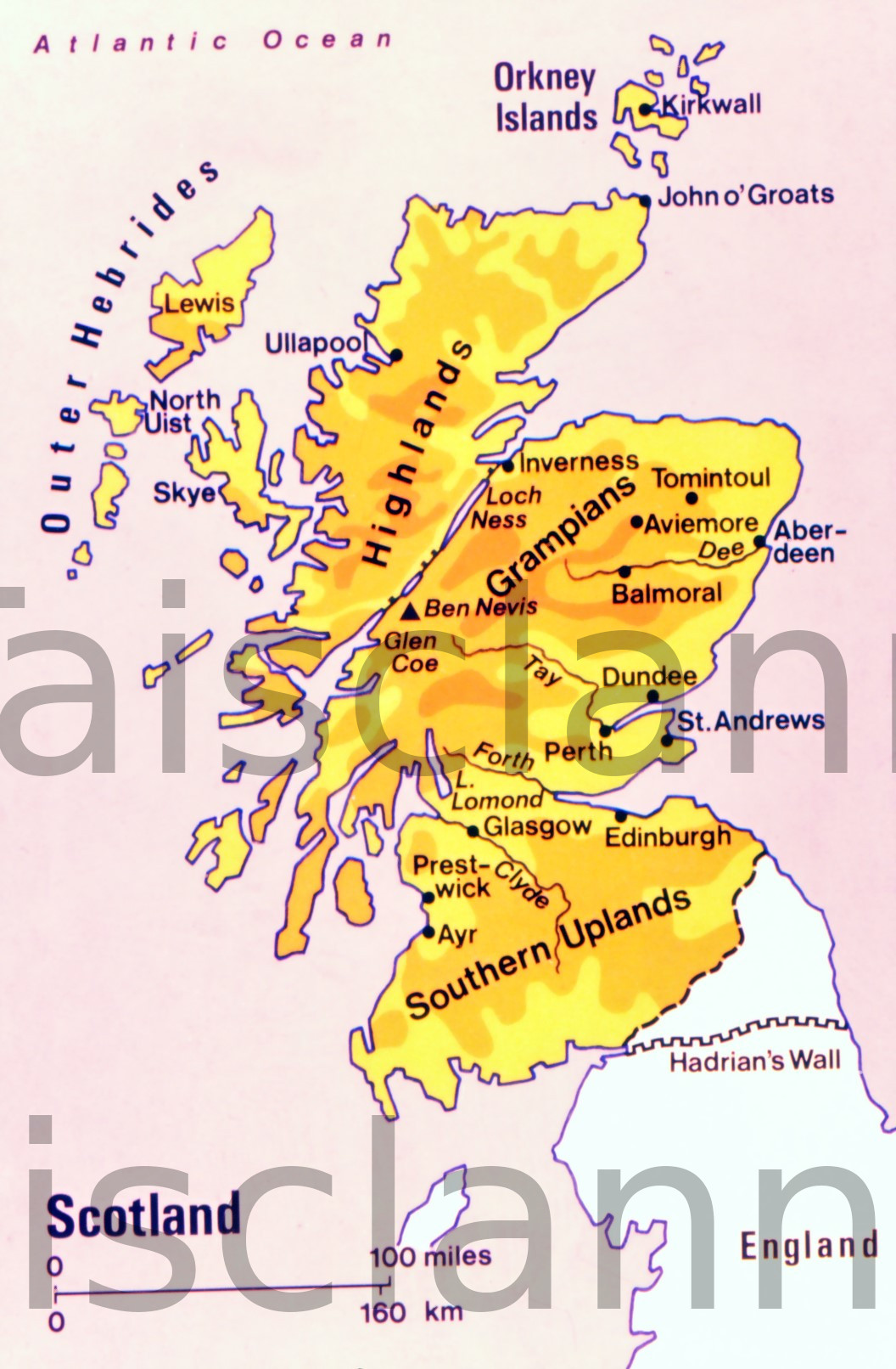 Map of Scotland.