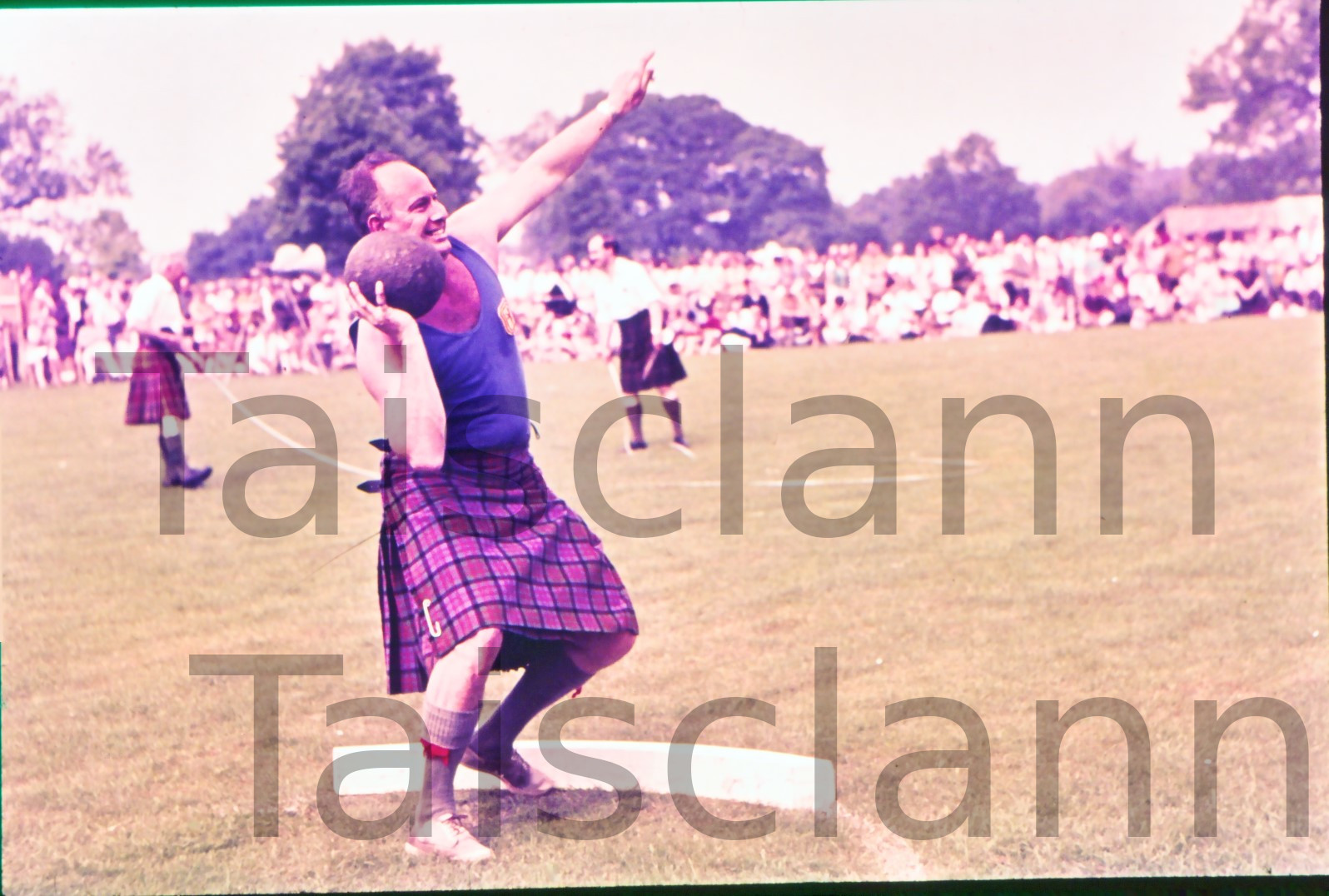 Highland Games - Throwing the Stone. - Klett Collection - Margaret Kierney (Photographer).