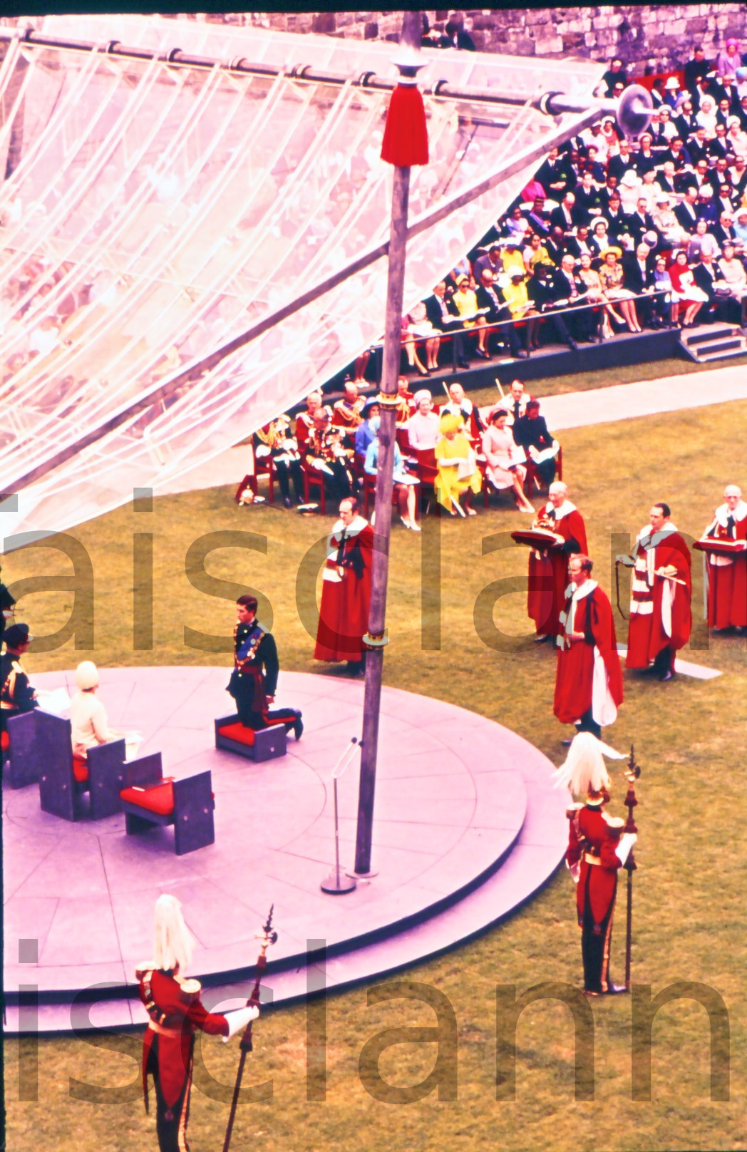 Caernarvon - Investiture of the Prince of Wales. -   Klett Collection - Philip N Hewitt (Photographer).