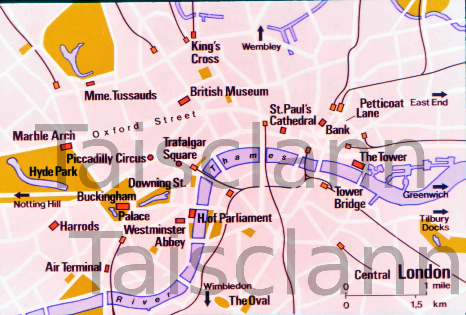 Map of London.