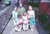 Children at a railway station in Dublin.