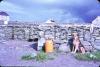 Gas cylinder and a dog on Aran Island.