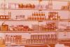 Shelves of goods in the shop - note the brands.