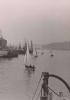 Sailing boats and a large ship