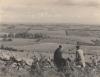 Man and woman sitting on a stone wall