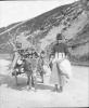 An Irishwoman with her donkey cart.