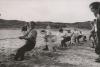 Men of Clare Island take part in Tug-of-War.