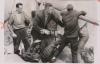 Men fighting on the trawler 'Kingfisher' at Belfast.